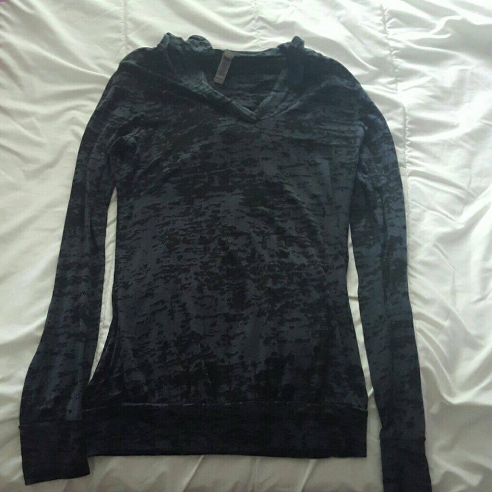 Semi-transparent marbled hoodie